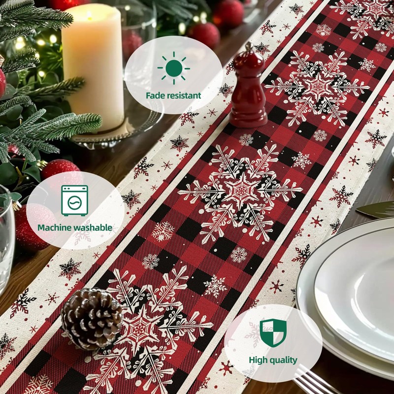 Table Runner Christmas Red Christmas Table Runner 180 cm Long