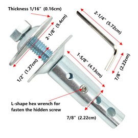 Bench Arbor Extension 1/2" and 5/8"/ Motor Arbor Threaded Shaft Adapter for Buffing Grinding Wheels/Fit for Bench Grinder - 1 Pack