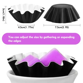 HRXMS 50Pcs Black Wax Melt Liners - Reusable, Leakproof, Easy Clean for Wax Burner, Wax Melters, Candle Warmers and Electric Wax Warmers