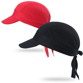 Arcweg Bandana Cap Headscarf with Visor Breathable Pirate Cap UV Protection Adjustable Biker Scarf Cycling Hats Quick Drying