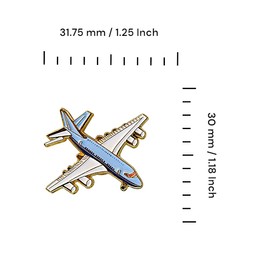 1.25" Airplane Soft Enamel Pin – Aviation Plane Aircraft Pilot Aviator Flight Lapel Pins Brooches for Backpacks, Jackets, Hats, Clothes, Bags, Teens, Girls, Boys – Pinback Buttons & Charms