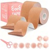 2 Rollos Cinta para Busto 5m*5cm y 4 Pares Pezoneras
