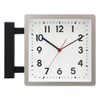 BESTIME 66295B Double Sided Plastic Wall Clock with Silver Frame.Simple