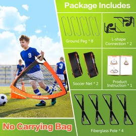 Dimples Excel Soccer Goals Kids Soccer Net for Backyard 4'x3', 2 Set