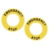 sourcing map 2Pcs 22mm Inner Diameter Emergency Stop Sign for