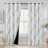 FMFUNCTEX 100% Blackout Curtains 84 Inches Long for Bedroom, Green