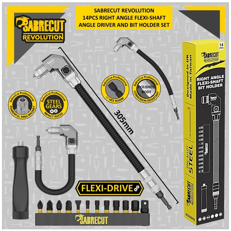 14 Piece SabreCut SCRAD02 305mm Heavy Duty 1/4 Inch Compact