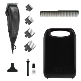Wahl Basic Series Touch Up Corded Pet Clipper, 10 Piece Dog Grooming Kit - Black