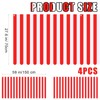 Preboun 4 Pcs 27.6''x 59'' Circus Awning Decor Decorations Striped