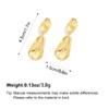 YUJIE Lightweight Gold Hammered Teardrop Dangle Earrings for Women 14K
