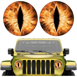 Beast Eyes Headlight Decals Pair for Jeep, 2024 New Eye Decal for Jeep Wranglers Headlights, Car Accessories for Men Women, 3D Round Eyes Headlight Decal Stickers for Truck Car Bumper Decoration 2pcs