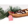 Windalf Galina Rustic Teak Wood Bowl 33 cm Antipasti Baguette