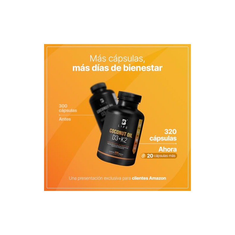 Life Vitamina 400 320 Softgels Alta Absorsión Aceite Coco Vitaminas