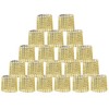 SwirlColor 20 pieces Bling Rhinestone Napkin Rings (Golden)