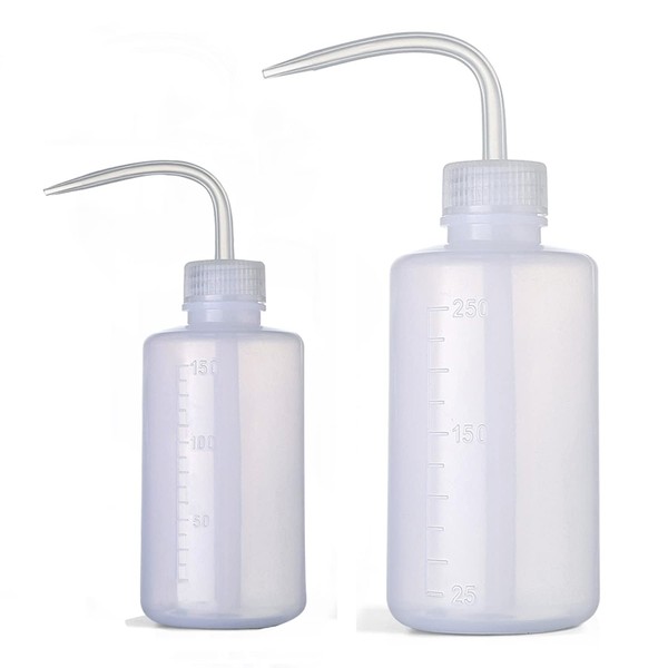 Plastic Squeeze Bottle Set Watering Tools Watering Can with Narrow Spout Plant Flower Succulent (150ml+250ml)