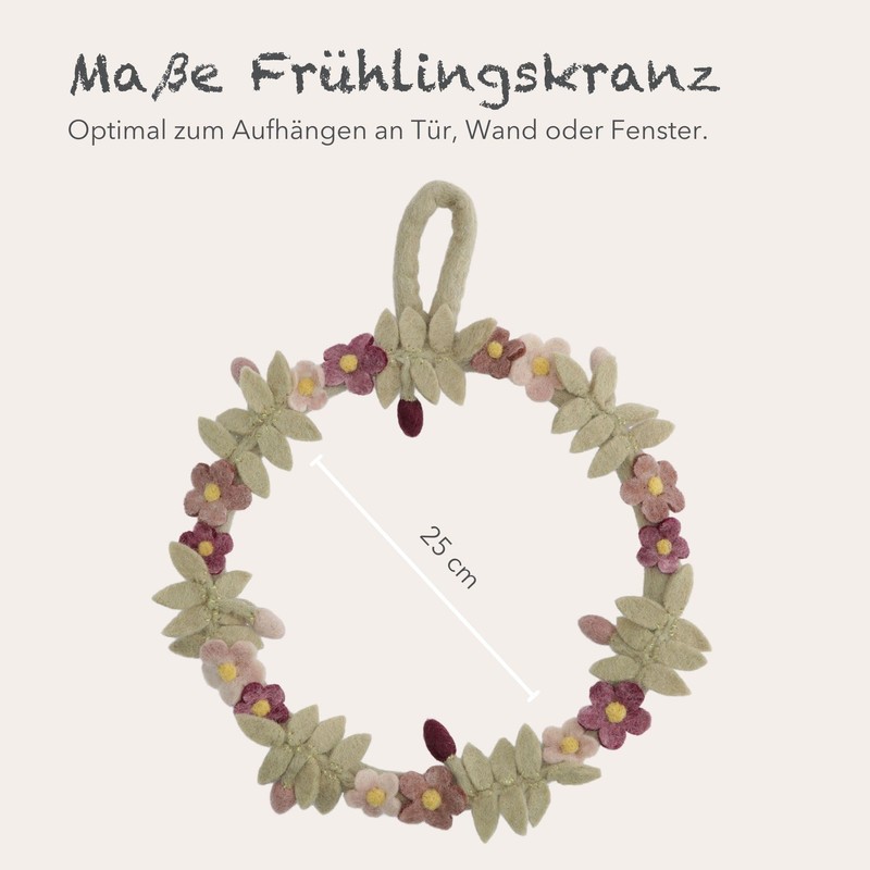 Èn Gry & SIF Felt Door Wreath Flowers & Flowers