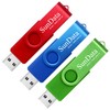 SunData 16 GB USB Flash Drives Rotate Metal Pack of