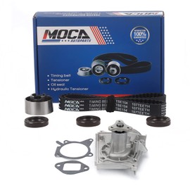 MOCA Timing Belt Kit & Water Pump Fit 94-95 for Kia Sephia 1.6L, 88-93 for Ford Festiva 1.3L, 87-89 for Mercury Tracer 1.6L, 86-95 for Mazda 323 1.6L, 92-93 MX-3 1.6L, 90-94 Protege 1.8L