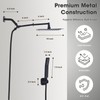 TRUSTMI 10 Inch Adjustable Shower Head with Handheld Spray Combo,