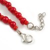 Avalaya Rose Red Shell and Scarlet Red Faux Pearl Bead