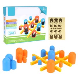 Juego de Mesa de Ajedrez Stacked Cup XO, Juguete Educativo Interactivo para Niños, Pensamiento Estratégico, Reconocimiento de Objetos, Vínculo entree 