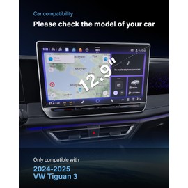 WEIPIN Pack of 2 12.9 Inch Compatible with V-W Ti-guan 3 2024 2025 Navigation Screen Protector 6H Scratch-Resistant GPS Screen Protector Discover Pro Max Accessories