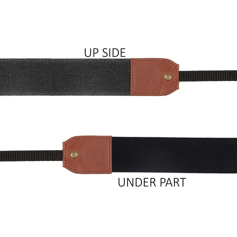 MegaGear Genuine Leather Camera Strap - Adjustable Shoulder Neck Strap