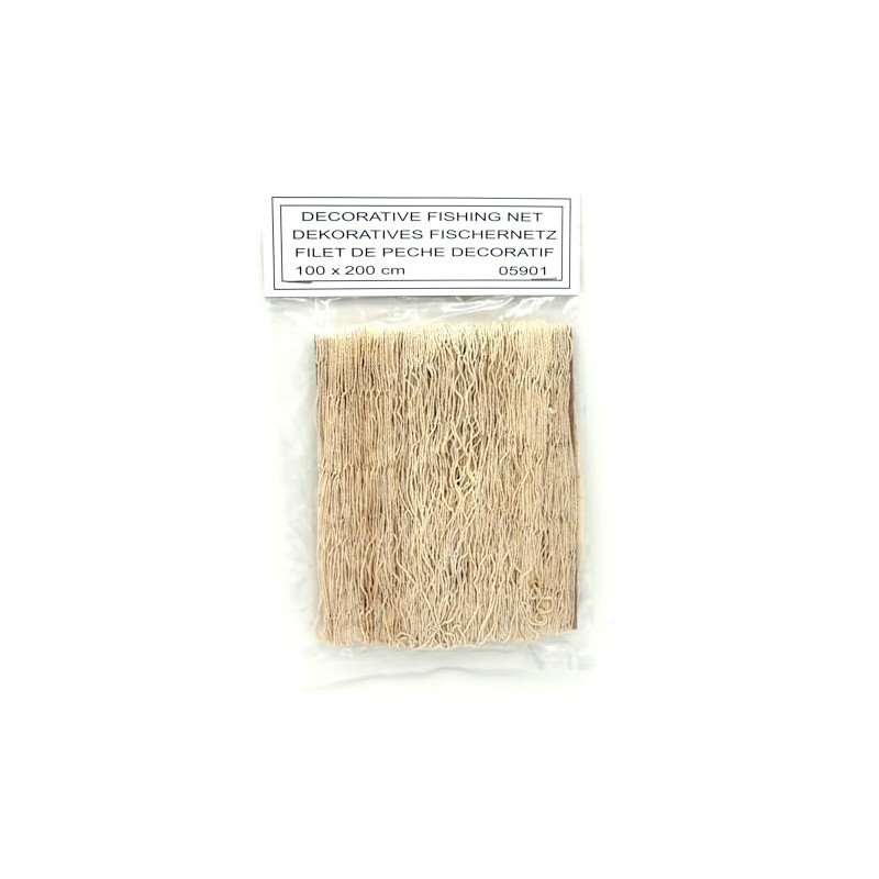 Decorative Fishing Net Cotton Approx. 100 x 200 cm Beige