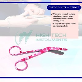 Bandage Scissors 6 Pcs, 5.5" Surgical Instruments, Made of Premium Grade Stainless Steel Ideal for EMTs, Medical Students, Paramedics, Doctors, Veterinarians, Nurse Vet Tech Gift, Colorful Patterns