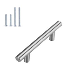 homdiy | 50 Pack 3in Hole Centers | Cabinet Handles Nickel Drawer Pulls Stainless Steel, Bar Handle Pull with Brushed Nickel Finish | Kitchen Cabinet Hardware/ Dresser Drawers 201SN