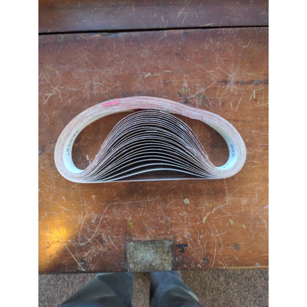 DEERFOS 25 DEERFOS ABRASIVES SANDING BELTS 1-1/4" X 24-3/4" 320
