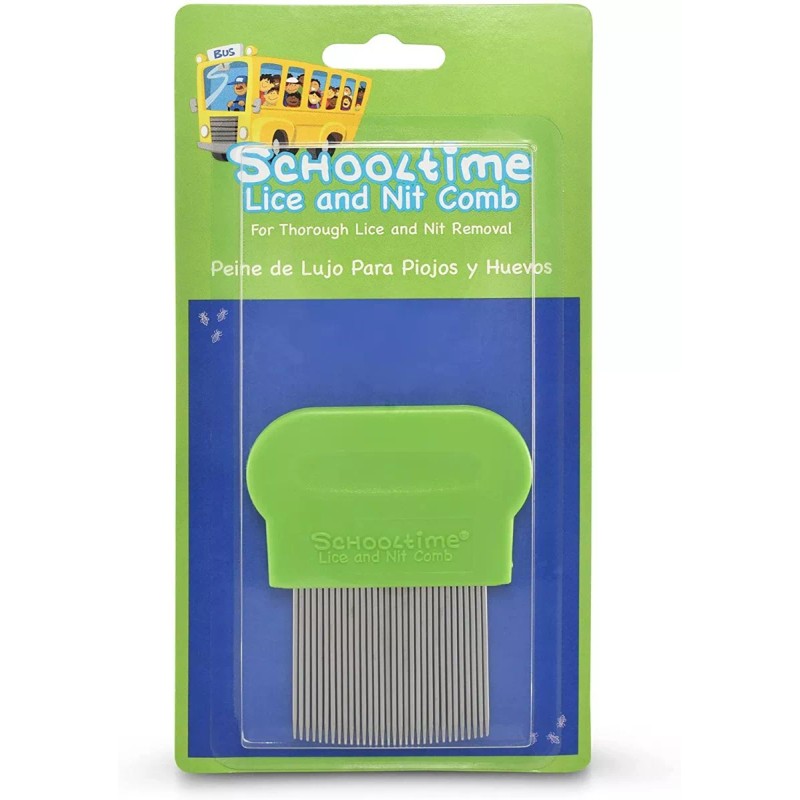 Schooltime Peine Para Piojos Y Liendres De Acero Inoxidable