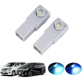 Ice Blue LED Footwell Lamps for Toyota Alphard/Vellfire 20 & 30 Series – Fits Pre-Facelift & Facelift Models, 2PCS Interior Custom Light Set