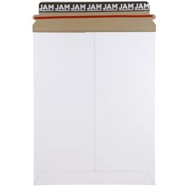 LUXPaper Paperboard Mailers | Pull Strip Opener | Peel & Press | 9 3/4"x 12 1/4" | White | 26pt. Fiberboard | 50 Qty