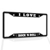 Fastasticdeals Metal Insert License Plate Frame I Love Rock 'N