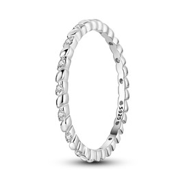 Parmuz 925 Sterling Silver Rings for Women Delicate Stackable Ring CZ Star Moon Cross Eternity Engagement Bands Ring Gift for Her, Sterling Silver, Cubic Zirconia