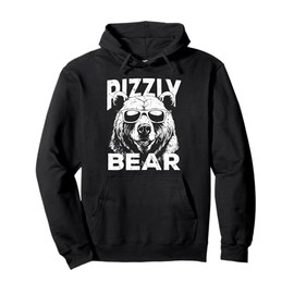 Rizzly Bear Cool Bear Wearing Sunglasses Rizz For Men Boys Pullover Hoodie