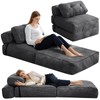 MIERES Foldable Sofa Bed, Foldable Couch Futon Mattress with Ergonomic