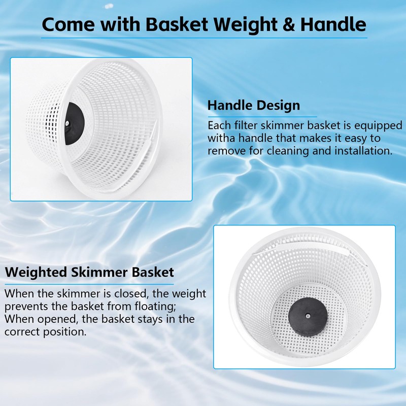 WENTIYA 8" Pool Skimmer Basket for Inground Pools SP1070