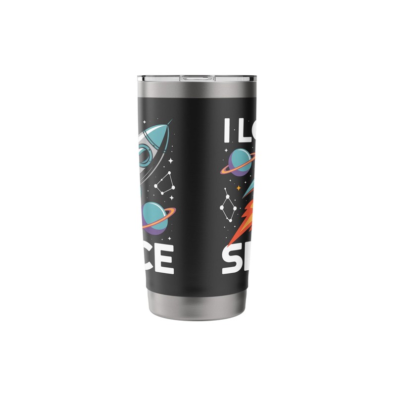 I Love Space Rocket Planets Stars Stainless Steel Insulated Tumbler