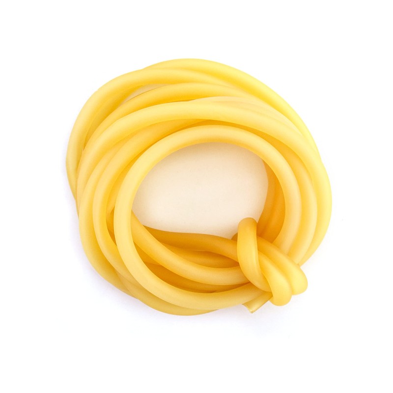 QWORK 10FT 1/4" OD 3/16" ID Natural Latex Rubber Tubing