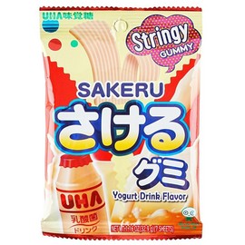 UHA Mikakuto Sakeru Yogurt Flavor Gummy Candy 7 Pieces 32.9g - Pack of Four (4)