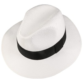 Lipodo White Night Traveller Hat Men´s Hats Straw (M (56-57 cm) - White)