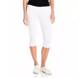 Yummie WHITE Talia Capri Cotton Stretch Shaping Legging, M]