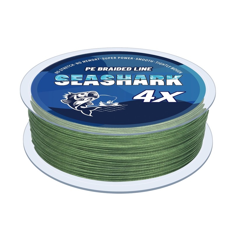 Seashark Braided Fishing Line Color Never Fade 4 Strands Super