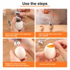 Stainless Steel Egg Cracker Tool for Raw Eggs - Easy