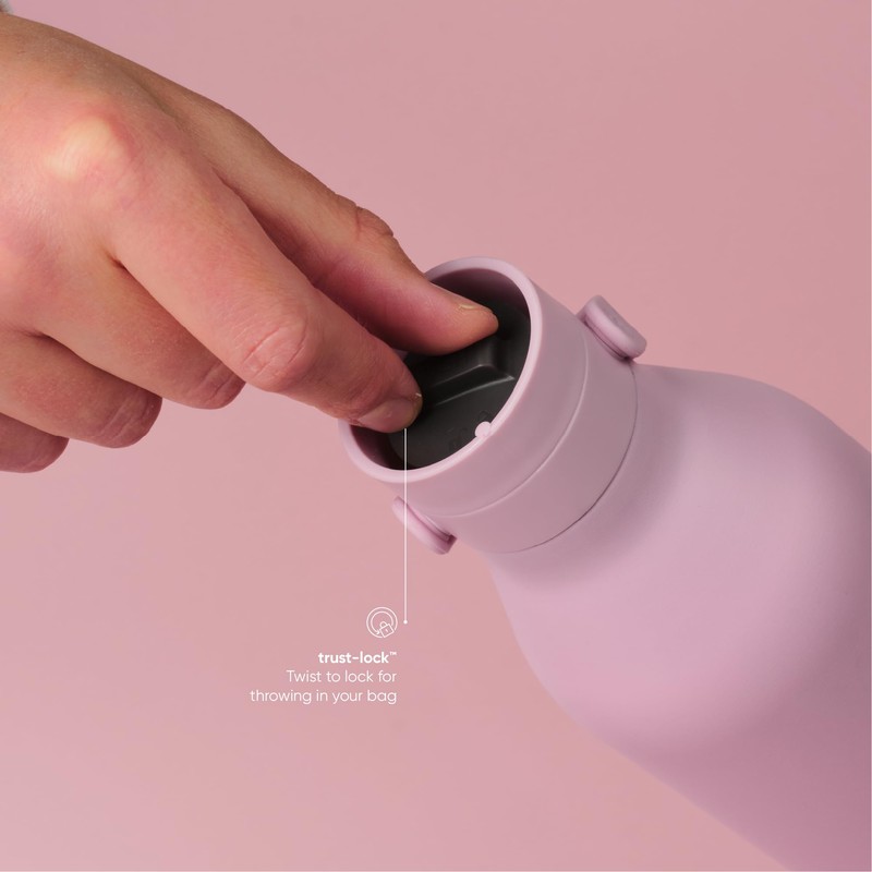 Circular&Co Recycled Stainless Steel Water Bottle 1L – Dusk Pink