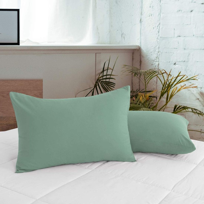 PiccoCasa Zippered Pillowcases, 100% Brushed Microfiber Polyester Pillow Case Cover,