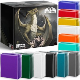 1200ct MTG Card Sleeves, Matte Trading Card Sleeves, Textured Back Penny Card Sleeve Deck Card Protectors for Baseball Football, MTG TCG Trading Sports Cards (12 Colors)