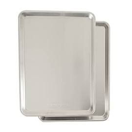 Nordic Ware Naturals Half Sheet - USA Made Aluminum Commercial Quality Sheet Pan for Baking or Roasting, Encapsulated Galvanized Steel Rim Prevents Wa